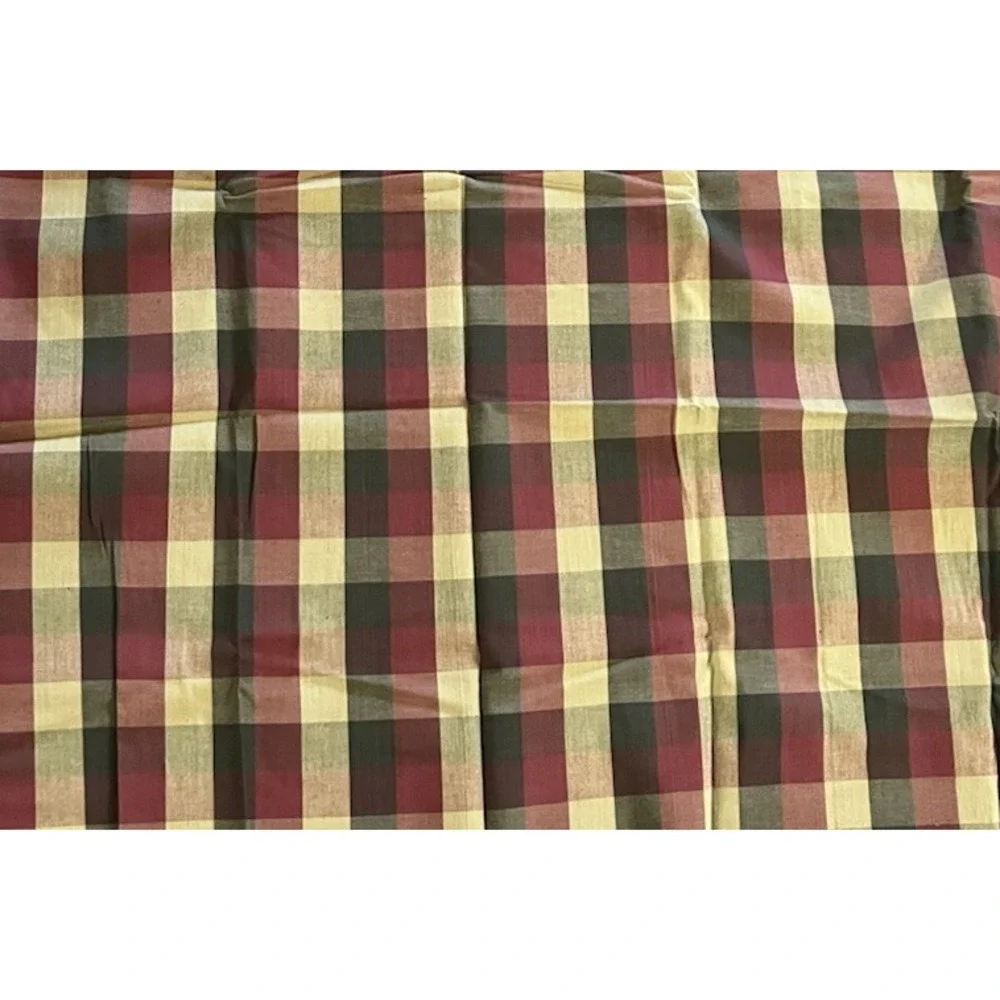 Fabric Quilt Craft Brushed‎ Cotton Multicolor Plaid Check Mauve Green Gold 44x53